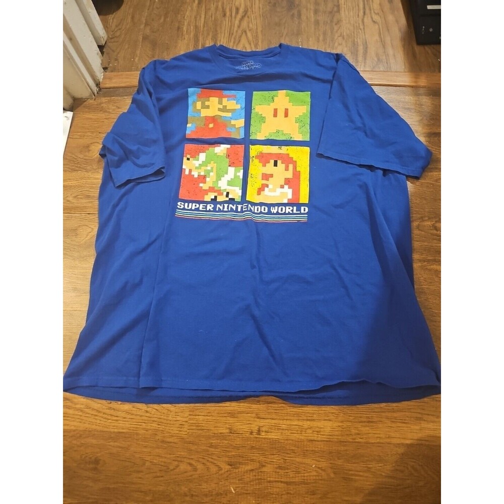 Super Nintendo World Mario Blue T-shirt Men's 2XL Universal Studios Official